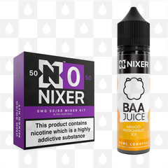 Mango Passionfruit Ice by Baa Juice x Nixer E Liquid | 60ml Long Fill, Nicotine Type: Nicotine Free, Strength & Size: 00mg • 60ml • Inc VG/PG Shots (50/50)