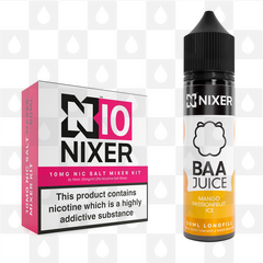 Mango Passionfruit Ice by Baa Juice x Nixer E Liquid | 60ml Long Fill, Nicotine Type: Nicotine Salt, Strength & Size: 10mg Salt • 60ml • Inc Shots (50/50)