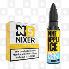Pineapple Ice | BAR EDTN by Riot Squad E Liquid | 60ml Long Fill, Nicotine Type: Nicotine Salt, Strength & Size: 05mg Salt • 60ml • Inc Shots (50/50)