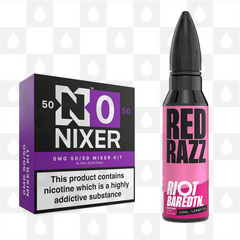 Red Razz | BAR EDTN by Riot Squad E Liquid | 60ml Long Fill, Nicotine Type: Nicotine Free, Strength & Size: 00mg • 60ml • Inc VG/PG Shots (50/50)