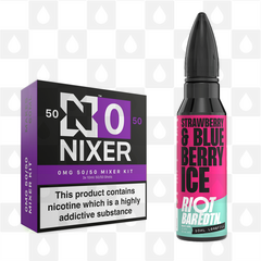 Strawberry Blueberry Ice | BAR EDTN by Riot Squad E Liquid | 60ml Long Fill, Nicotine Type: Nicotine Free, Strength & Size: 00mg • 60ml • Inc VG/PG Shots (50/50)