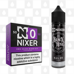 Black Bess by Black Rose Elixirs x Nixer E Liquid | 60ml Long Fill, Nicotine Type: Nicotine Free, Strength & Size: 00mg • 60ml • Inc VG/PG Shots (50/50)
