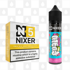 Blue Raspberry, Rhubarb & Lychee by Fugly But Fruity x Nixer E Liquid | 60ml Long Fill, Nicotine Type: Nicotine Salt, Strength & Size: 05mg Salt • 60ml • Inc Shots (50/50)
