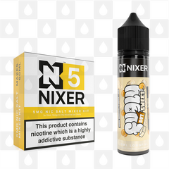 Caramel Blondie by Fugly But Sweet x Nixer E Liquid | 60ml Long Fill, Nicotine Type: Nicotine Salt, Strength & Size: 05mg Salt • 60ml • Inc Shots (50/50)