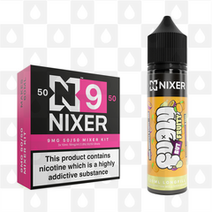Mango, Passionfruit & Pear by Fugly But Fruity x Nixer E Liquid | 60ml Long Fill, Nicotine Type: Regular Nicotine, Strength & Size: 09mg • 60ml • Inc Shots (50/50)