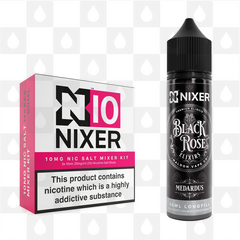 Medardus by Black Rose Elixirs x Nixer E Liquid | 60ml Long Fill, Nicotine Type: Nicotine Salt, Strength & Size: 10mg Salt • 60ml • Inc Shots (50/50)