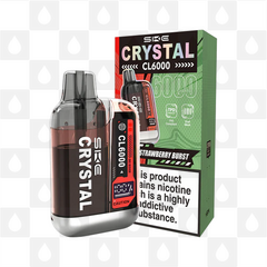 Crystal Bar CL6000 | 6000 Puff | Pre-Filled Pod Kit, Strength & Puff Count: 20mg • 6000 Puffs, Flavour: Strawberry Burst