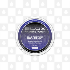Raspberry by Elux | Nicotine Pouches, Strength & Size: 20 x 10mg Pouches