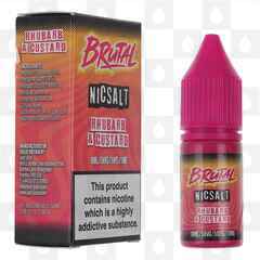 Rhubarb & Custard | Brutal Sweets by Just Juice E Liquid | 10ml Nic Salt, Strength & Size: 20mg • 10ml