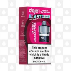 Strawberry Raspberry Cherry Ice | Vaporesso Dojo Blast 6000 Replacement Pods, Strength & Puff Count: 10mg • 6000 Puffs