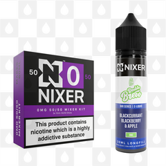 Blackcurrant, Blackberry & Apple by Ohm Brew x Nixer E Liquid | 60ml Long Fill, Nicotine Type: Nicotine Free, Strength & Size: 00mg • 60ml • Inc VG/PG Shots (50/50)
