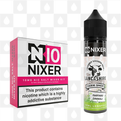 Custard Cannoli by The Lancashire Creamery x Nixer E Liquid | 60ml Long Fill, Nicotine Type: Nicotine Salt, Strength & Size: 10mg Salt • 60ml • Inc Shots (50/50)