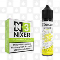 Lemon Cheesecake by Future Juice x Nixer E Liquid | 60ml Long Fill, Nicotine Type: Regular Nicotine, Strength & Size: 03mg • 60ml • Inc Shots (70/30)