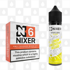 Lemon Cheesecake by Future Juice x Nixer E Liquid | 60ml Long Fill, Nicotine Type: Regular Nicotine, Strength & Size: 06mg • 60ml • Inc Shots (70/30)