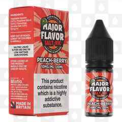 Peach Berry by Major Flavor E Liquid | 10ml Nic Salt, Strength & Size: 10mg • 10ml