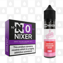Raspberry, Strawberry & Cherry by Ohm Brew x Nixer E Liquid | 60ml Long Fill, Nicotine Type: Nicotine Free, Strength & Size: 00mg • 60ml • Inc VG/PG Shots (50/50)