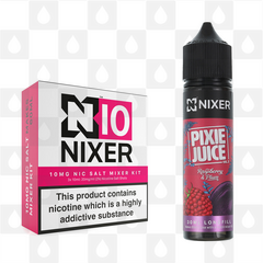 Raspberry & Plum by Pixie Juice x Nixer E Liquid | 60ml Long Fill, Nicotine Type: Nicotine Salt, Strength & Size: 10mg Salt • 60ml • Inc Shots (50/50)