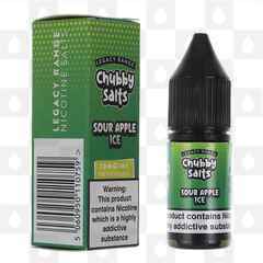 Sour Apple Ice by Chubby Juice E Liquid | 10ml Nic Salt, Strength & Size: 20mg • 10ml
