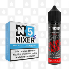 Strawberry Kiwi Watermelon by Future Juice x Nixer E Liquid | 60ml Long Fill, Nicotine Type: Nicotine Salt, Strength & Size: 05mg Ice Salt • 60ml • Inc Shots (50/50)