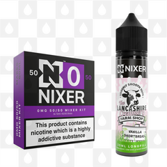 Vanilla Shortbread by The Lancashire Creamery x Nixer E Liquid | 60ml Long Fill, Nicotine Type: Nicotine Free, Strength & Size: 00mg • 60ml • Inc VG/PG Shots (50/50)