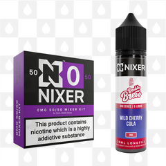 Wild Cherry Cola by Ohm Brew x Nixer E Liquid | 60ml Long Fill, Nicotine Type: Nicotine Free, Strength & Size: 00mg • 60ml • Inc VG/PG Shots (50/50)