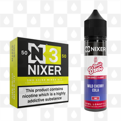 Wild Cherry Cola by Ohm Brew x Nixer E Liquid | 60ml Long Fill, Nicotine Type: Regular Nicotine, Strength & Size: 03mg • 60ml • Inc Shots (50/50)