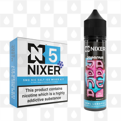 Blue Razz Ice by Japanta x Nixer E Liquid | 60ml Long Fill, Nicotine Type: Nicotine Salt, Strength & Size: 05mg Ice Salt • 60ml • Inc Shots (50/50)