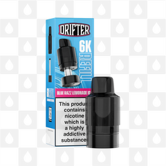 Blue Razz Lemonade Ice | Drifter Bar 6000 Replacement Pods, Strength & Puff Count: 20mg • 6000 Puffs • V2, Nicotine Strength: 20mg