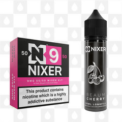 Cherry by Beaum x Nixer E Liquid | 60ml Long Fill, Nicotine Type: Regular Nicotine, Strength & Size: 09mg • 60ml • Inc Shots (50/50)