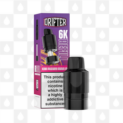 Kiwi Passionfruit Guava Ice | Drifter Bar 6000 Replacement Pods, Strength & Puff Count: 20mg • 6000 Puffs • V2