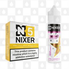 Coffee Cream Doughnut by Cream It x Nixer E Liquid | 60ml Long Fill, Nicotine Type: Nicotine Salt, Strength & Size: 05mg Salt • 60ml • Inc Shots (50/50)
