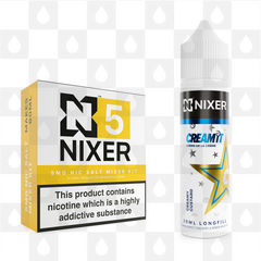 Creamy Custard by Cream It x Nixer E Liquid | 60ml Long Fill, Nicotine Type: Nicotine Salt, Strength & Size: 05mg Salt • 60ml • Inc Shots (50/50)