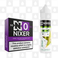 Creamy Milk & Cereal by Cream It x Nixer E Liquid | 60ml Long Fill, Nicotine Type: Nicotine Free, Strength & Size: 00mg • 60ml • Inc VG/PG Shots (50/50)