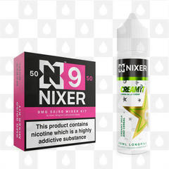 Creamy Milk & Cereal by Cream It x Nixer E Liquid | 60ml Long Fill, Nicotine Type: Regular Nicotine, Strength & Size: 09mg • 60ml • Inc Shots (50/50)