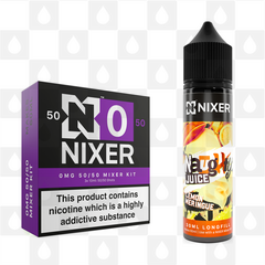 Lemon Meringue by Naughty Juice x Nixer E Liquid | 60ml Long Fill, Nicotine Type: Nicotine Free, Strength & Size: 00mg • 60ml • Inc VG/PG Shots (50/50)