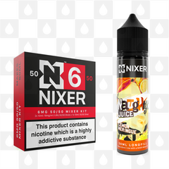 Lemon Meringue by Naughty Juice x Nixer E Liquid | 60ml Long Fill, Nicotine Type: Regular Nicotine, Strength & Size: 06mg • 60ml • Inc Shots (50/50)