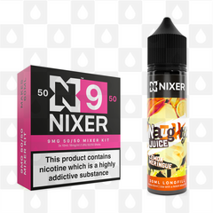 Lemon Meringue by Naughty Juice x Nixer E Liquid | 60ml Long Fill, Nicotine Type: Regular Nicotine, Strength & Size: 09mg • 60ml • Inc Shots (50/50)