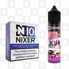 RY4 by Naughty Juice x Nixer E Liquid | 60ml Long Fill, Nicotine Type: Nicotine Salt, Strength & Size: 10mg Salt Ice • 60ml • Inc Shots (50/50)