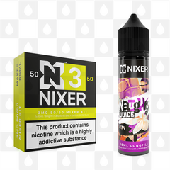 RY4 by Naughty Juice x Nixer E Liquid | 60ml Long Fill, Nicotine Type: Regular Nicotine, Strength & Size: 03mg • 60ml • Inc Shots (50/50)