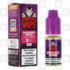 Raspberry Ripple Ice Cream | Desserts by Vampire Vape E Liquid | 10ml Bottles, Strength & Size: 00mg • 10ml