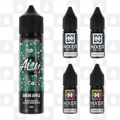 Green Apple | Shake & Vape by Aisu E Liquid | 60ml Long Fill, Nicotine Type: Regular Nicotine, Strength & Size: 06mg • 60ml • Inc Shots (50/50)
