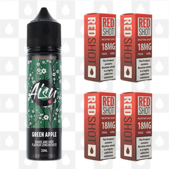 Green Apple | Shake & Vape by Aisu E Liquid | 60ml Long Fill, Nicotine Type: Regular Nicotine, Strength & Size: 12mg • 60ml • Inc Shots (50/50)