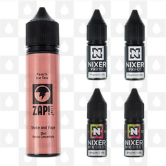 Peach Ice Tea | Shake & Vape by Zap E Liquid | 60ml Long Fill, Nicotine Type: Regular Nicotine, Strength & Size: 06mg • 60ml • Inc Shots (50/50)