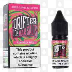 Watermelon Apple | Bar Salts by Drifter E Liquid | 10ml Nic Salt, Strength & Size: 10mg • 10ml