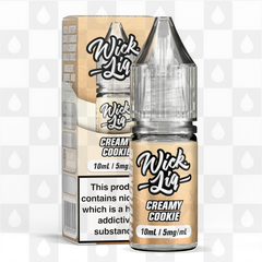 Creamy Cookie by Wick Liq Bar Juice E Liquid | 10ml Nic Salt, Strength & Size: 10mg • 10ml