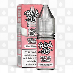 Pink Gin & Tonic by Wick Liq Bar Juice E Liquid | 10ml Nic Salt, Strength & Size: 05mg • 10ml