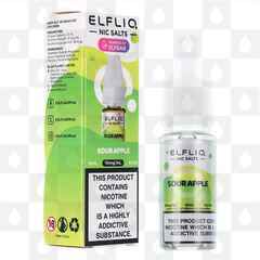 Sour Apple by Elfliq | Elf Bar E Liquid | 10ml Nic Salt, Strength & Size: 10mg • 10ml