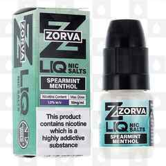 Spearmint Menthol by Zorva Liq E Liquid | 10ml Nic Salt, Strength & Size: 20mg • 10ml