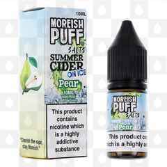 Pear | Summer Cider On Ice by Moreish Puff E Liquid | 10ml Nic Salts, Strength & Size: 10mg • 10ml