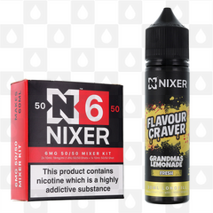 Grandma's Lemonade by Flavour Craver x Nixer E Liquid | 60ml Long Fill, Nicotine Type: Regular Nicotine, Strength & Size: 6mg • 60ml • Inc. Shots (50/50)